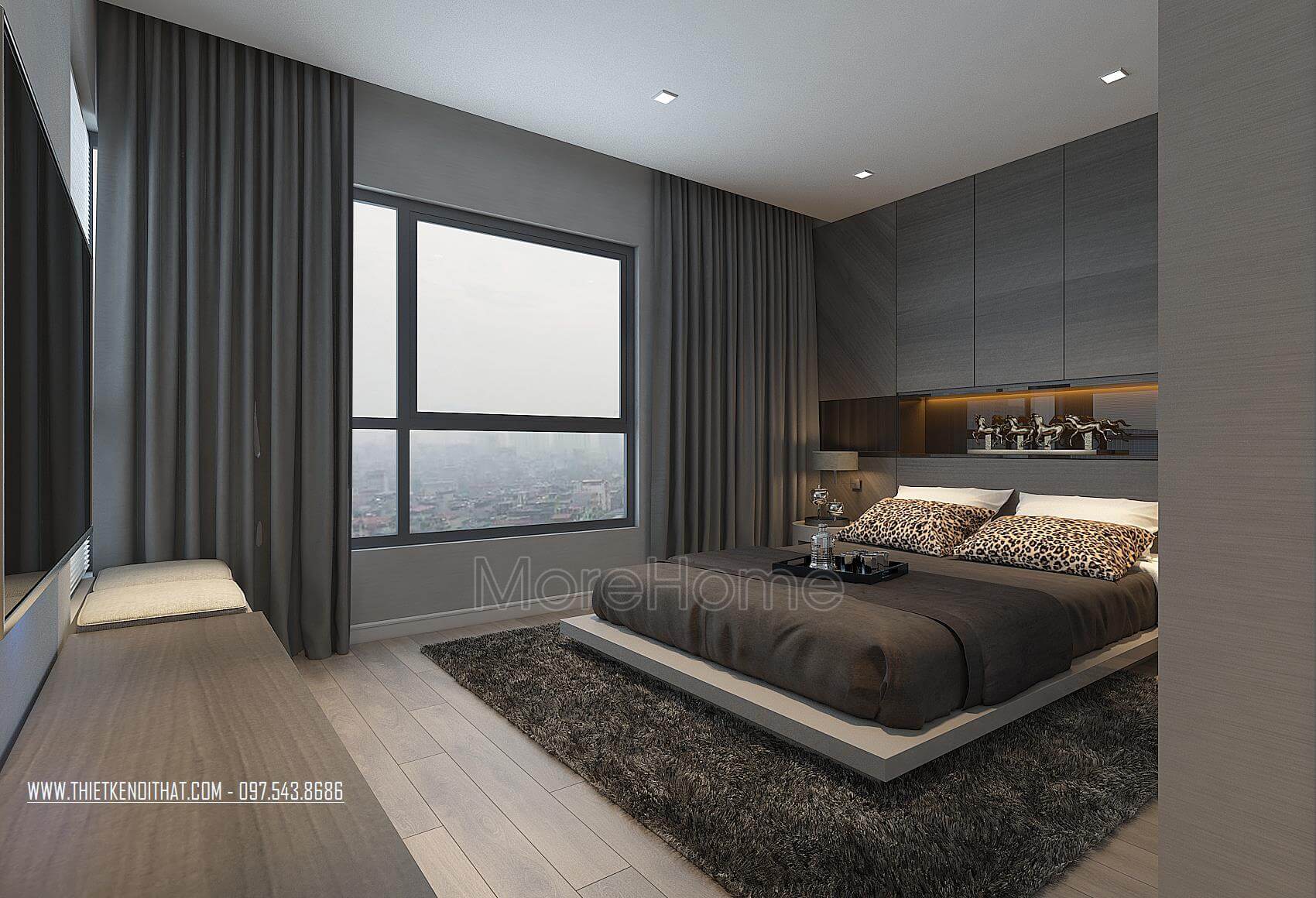 Giường ngủ chung cư hiện đại Giường ngủ chung cư hiện đại