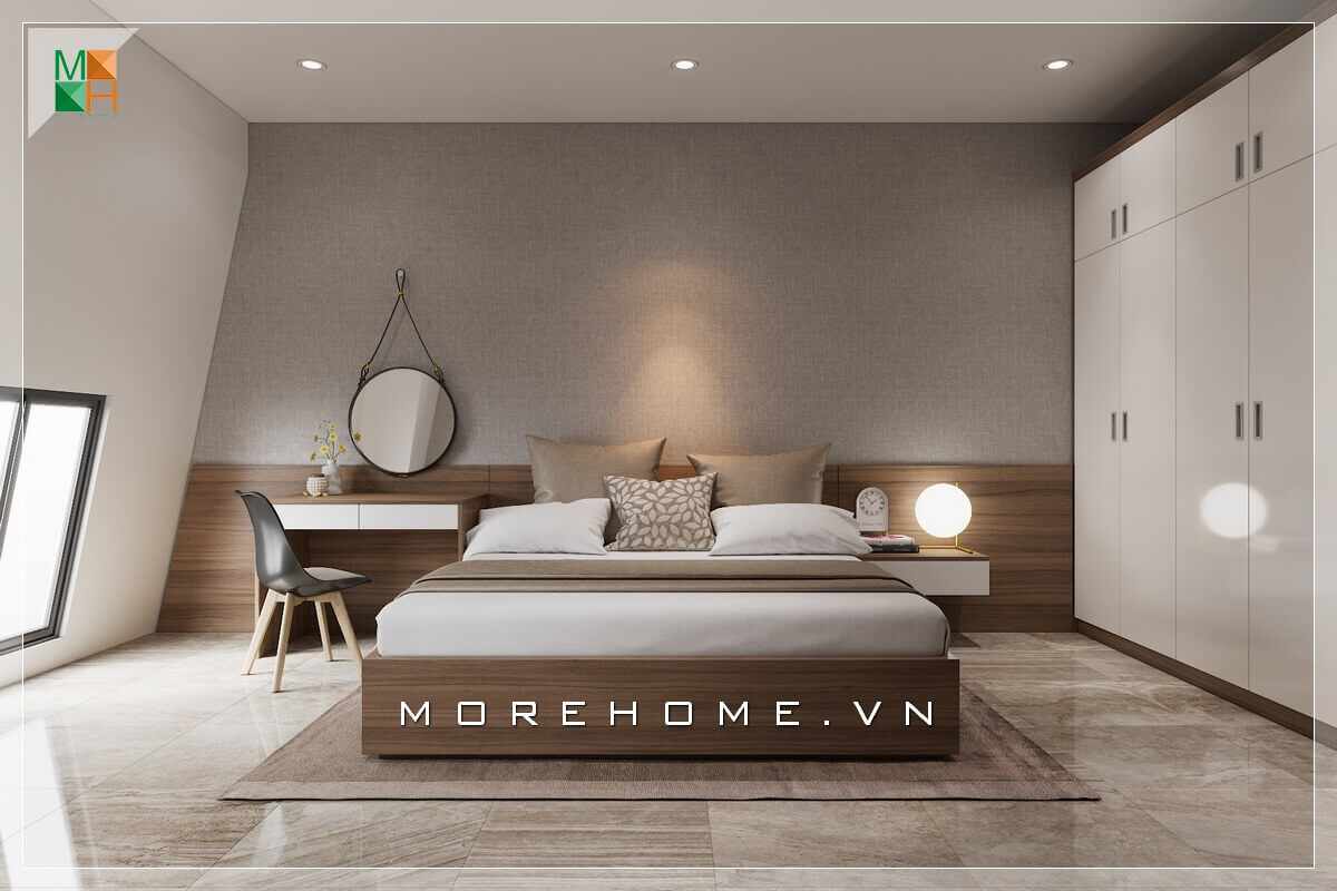 Thiết kế nội thất phòng ngủ mang phong cách biệt thự hiện đại, căn hộ cao cấp