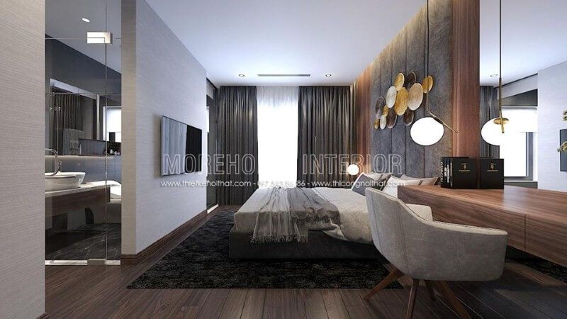 Sắp xếp nội thất phòng ngủ khép kín hiện đại sang trọng là một trong những xu thế thiết kế nổi bật nhất hiện nay.