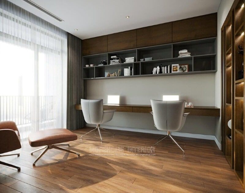 Mẫu kệ để đồ bằng gỗ đẹp ấn tượng với ý tưởng thiết kế theo phong cách hiện đại.