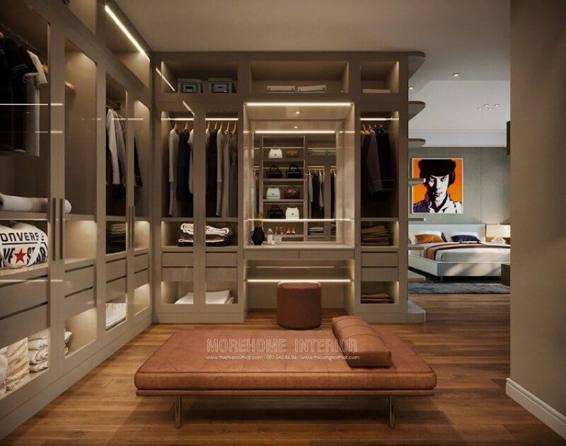 Thiết kế phòng ngủ master đẹp với ý tưởng thiết kế phòng ngủ liền phòng thay đồ