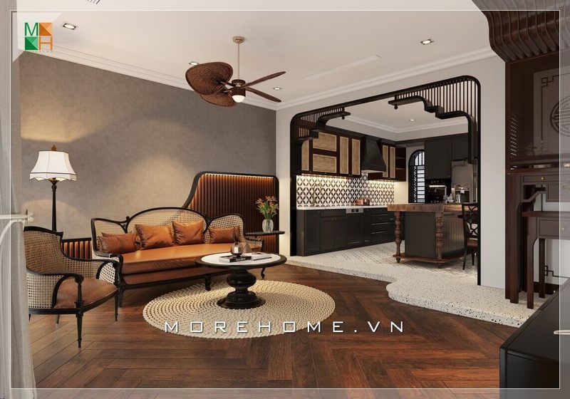 Một mẫu thiết kế phòng khách đẹp với phong cách ấn tượng phù hợp với các loại nhà phố, chung cư, biệt thự được gợi ý.